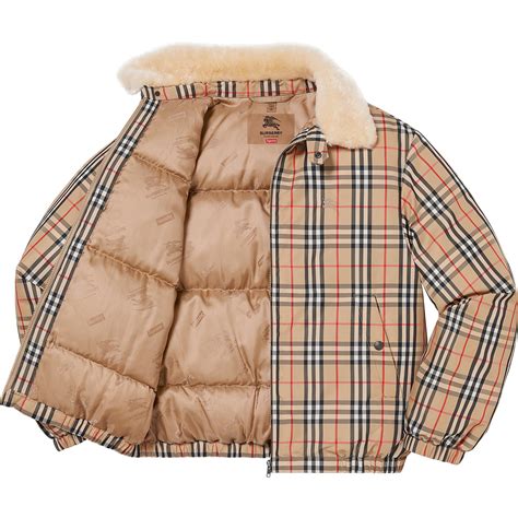 supreme burberry buy|supreme x burberry puffer jacket.